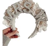 Fascia per capelli per feste, con lettera artificiale, decorazione per capelli