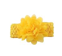 Fascia per capelli per neonati, 2 pezzi, per bambini, con fiori, fascia elastica per bambini, per battesimo, neonato, accessorio per capelli per bambini, colore oro