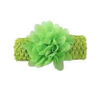Fascia per capelli per neonati, 2 pezzi, per neonati, con fiori, fascia elastica per bambini, per battesimo, neonato, accessorio per capelli, colore verde