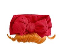 Fascia per capelli per neonati, con fiocco e frange artificiali, in rete, traspirante, con fiocco, accessori per capelli