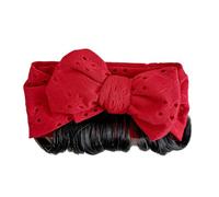 Fascia per capelli per neonati, con fiocco e frange artificiali, in rete, traspirante, con fiocco, accessori per capelli
