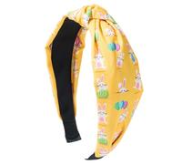 Fascia per capelli per Pasqua, fascia di buona Pasqua, decorazione di fasce stampate annodate per le donne, fascia di Pasqua elegante e carina per vacanze, appuntamenti, viaggi, danze,