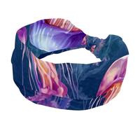 Fascia per capelli per ragazze e donne meduse morbida turbante fascia incrociata ampia fascia elastica per yoga allenamento copricapo