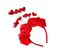 Fascia per capelli per San Valentino da donna con cuore e fiore delicato fasce per capelli dolci forniture per balli scolastici