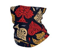 Fascia per Capelli Playing Cards Hearts And Diamonds Vintage Protezione UV Sciarpa al Collo Antipolvere Decorazione Facciale per Motocicletta Estivo Bambini