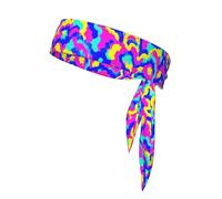 Fascia per capelli psichedelica, colorata, surreale e astratta, leggera, sportiva, per uomo e donna, ideale per corsa, allenamento, calcio, cosplay e costumi.