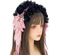 Fascia per capelli regolabile alla moda che combina estetica gotica punk con comodo design in tessuto per trendsetter