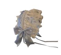 Fascia per capelli regolabile da donna, in pizzo increspato, con fiocco, comoda fascia per capelli, accessorio per feste in costume