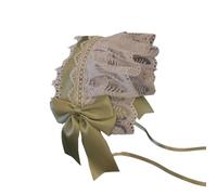 Fascia per capelli regolabile da donna, in pizzo increspato, con fiocco, comoda fascia per capelli, accessorio per feste in costume