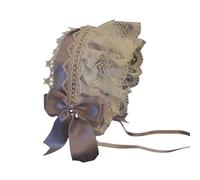 Fascia per capelli regolabile da donna, in pizzo increspato, con fiocco, comoda fascia per capelli, accessorio per feste in costume