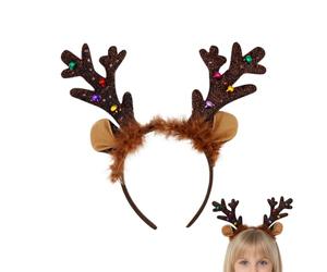 Fascia Per Capelli Renna - Accessorio per il Capo Confortevole,Fascie Per Capelli Con Corna Di Renna Per Lavaggio Del Viso | per Viaggiare Vacanza Campeggio Picnic BBQ Party Cortile Raduno Cena Palco