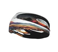 Fascia per capelli resistente al sudore con sole e luna che simboleggiano due mondi, giorno e notte, foulard sportivo alla moda, fascia per capelli traspirante, fasce per capelli anti-sudore per attre