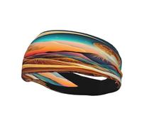 Fascia per capelli resistente al sudore con sole e luna che simboleggiano due mondi, giorno e notte, foulard sportivo alla moda, fascia per capelli traspirante, fasce per capelli anti-sudore per attre