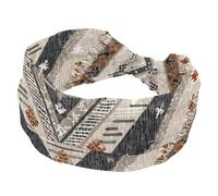 Fascia per capelli retrò orientale etnica per le donne antiscivolo turbante fascia elastica larga fascia per capelli yoga fascia per capelli sudore sport allenamento copricapo