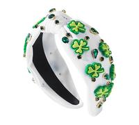 Fascia per capelli San Patrizio | Accessori per stilismo con fiocco di trifoglio irlandese, accessori per capelli per la celebrazione del giorno di San Patrizio - per donne e ragazze, tutti i giorni