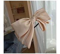 Fascia Per Capelli Satin Oversize Bow Tie Faccini Moda Accessori for Capelli Delle Donne Trend Lavaggio viso Banchetto Hairbands Boutique Cute Hair Hoop Fascia Per Il Lavaggio Del Viso(Champagne)
