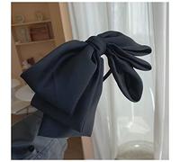 Fascia Per Capelli Satin Oversize Bow Tie Faccini Moda Accessori for Capelli Delle Donne Trend Lavaggio viso Banchetto Hairbands Boutique Cute Hair Hoop Fascia Per Il Lavaggio Del Viso(Noir)