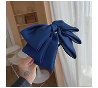 Fascia Per Capelli Satin Oversize Bow Tie Faccini Moda Accessori for Capelli Delle Donne Trend Lavaggio viso Banchetto Hairbands Boutique Cute Hair Hoop Fascia Per Il Lavaggio Del Viso(Navy Blue)