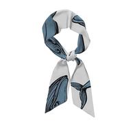 Fascia per capelli/sciarpa leggera e alla moda con motivo balena per donna - Sciarpa versatile per il collo, fascia per capelli, cintura e pareo, ideale per tutti i giorni, la spiaggia e come idea re