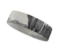 Fascia per capelli Snow Mountain Lone Wolf per donne e uomini, antiscivolo, elastica, sportiva, per corsa, escursionismo, atletica, yoga, corsa, palestra