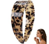 Fascia per capelli spessa con guscio di tartaruga con denti per donne, fascia per capelli in acetato larga 3,8 cm, fascia per capelli retrò antiscivolo, comoda accessorio per capelli senza mal di