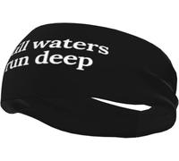 Fascia per capelli sportiva ad asciugatura rapida Still Waters Run Deep, fascia per capelli classica da calcio per uomo e donna