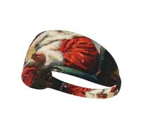 Fascia per capelli sportiva con Babbo Natale che legge una lettera in poltrona, per uomo e donna, per allenamento, atletica, corsa, yoga, basket, palestra