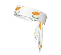 Fascia per capelli sportiva con bandiera di Cipro che assorbe il sudore, antiscivolo e regolabile, per corsa, basket, yoga, sport