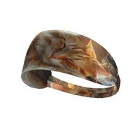 Fascia per capelli sportiva con gatto arancione che dorme sul davanzale della finestra, per uomo e donna, per allenamento, atletica, corsa, yoga, basket, palestra