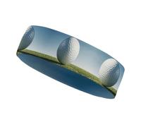 Fascia per capelli sportiva con lacci per la corsa, fasce elastiche per capelli, fasce per capelli stampate con palline da golf, fasce per capelli per allenamento, accessori per spa, sport, yoga ecc.