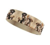 Fascia per capelli sportiva con lacci per la corsa, fasce elastiche per capelli, fasce per capelli stampate con cani e feste felici, fasce per capelli per allenamento, accessori per spa, sport, yoga e