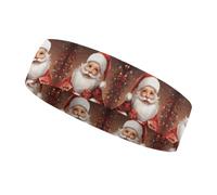 Fascia per capelli sportiva con lacci per la corsa, fasce elastiche, regali di Natale per Babbo Natale, fasce per capelli stampate, fasce per capelli per allenamento, accessori per spa, sport, yoga ec