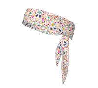 Fascia per capelli sportiva con stampa di buon compleanno, assorbe il sudore, unisex, adatta per viaggi all'aperto e vari sport.