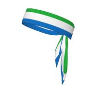 Fascia per capelli sportiva da donna, antiscivolo, regolabile, con bandiera della Sierra Leone, per allenamenti, corsa, yoga e fitness