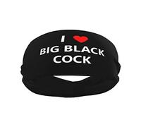 Fascia per capelli sportiva I Love Big Black Cock per uomini e donne - per tennis, basket, corsa, palestra, allenamento