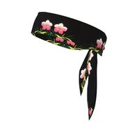 Fascia per capelli sportiva in fiore Cinchona, assorbe il sudore, antiscivolo e regolabile, per corsa, basket, yoga, sport