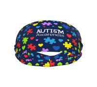 Fascia per capelli sportiva per la sensibilizzazione sull'autismo, adatta a donne e uomini, ideale per corsa, yoga, fitness, calcio ed esercizio fisico.