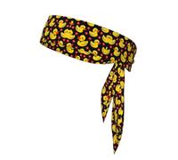 Fascia per capelli stile boho per donna, yoga, sport, atletica, bellezza, sottile, sciarpa sottile, nera, rossa, cuori d'amore, fiore, anatre di gomma gialle, fascia per capelli artistica, fasce antis