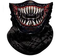 Fascia per Capelli Teeth Open Mouth White Eyes Antivento Sciarpa al Collo Lavabile Ghetta da Collo per Outdoor Sports Estivo