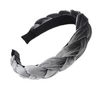 Fascia Per Capelli Tessuto fatto a mano coreano intrecciata Ampia fascia etnica Donne Girl Addent Adden Velvet Hair Hoop Glitter Colore solido Fai da te Paesaggio for lo styling. Fascia Per Capelli Do