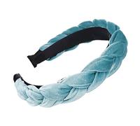 Fascia Per Capelli Tessuto fatto a mano coreano intrecciata Ampia fascia etnica Donne Girl Addent Adden Velvet Hair Hoop Glitter Colore solido Fai da te Paesaggio for lo styling. Fascia Per Capelli Do