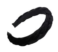 Fascia Per Capelli Tessuto fatto a mano coreano intrecciata Ampia fascia etnica Donne Girl Addent Adden Velvet Hair Hoop Glitter Colore solido Fai da te Paesaggio for lo styling. Fascia Per Capelli Do