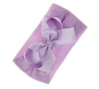 Fascia per capelli tinta unita per bambina Neonato Bowknot Fascia per capelli per neonato Copricapo Viola chiaro Portatile e utileUtile e attraente.
