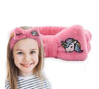 Fascia per capelli Unicorno - con lettere carine e larghe per donne e bambine - turbante OMG elasticizzato in pile idea regalo make-up - donne e bambini