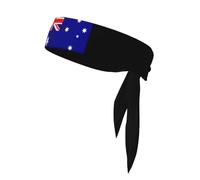Fascia per capelli unisex-adulto con la scritta "Bandera De Australia 9 Canada Flag" che assorbe l'umidità e si annoda, per corsa, yoga e bici