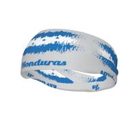 Fascia per capelli unisex, con bandiera blu dell'Honduras, per corsa, fitness, allenamento, elastico, traspirante, per adulti