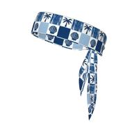 Fascia per capelli unisex con conchiglie arcobaleno e cielo stellato | Fascia elastica regolabile per sport, tennis, corsa e allenamento