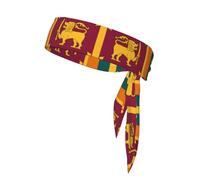Fascia per capelli unisex con stampa della bandiera dello Sri Lanka, fascia per capelli Ninja fasce per il sudore per corsa