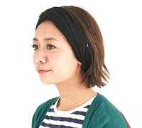 Fascia Per Capelli Uomo Bandana Cotone Donna - Fasce Cotone Biologico Testa Fascette Capelli Sportiva Pirata Nero L