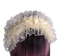 Fascia per capelli versatile con fiocco in pizzo, elegante e decorata con farfalle, adatta per diverse occasioni